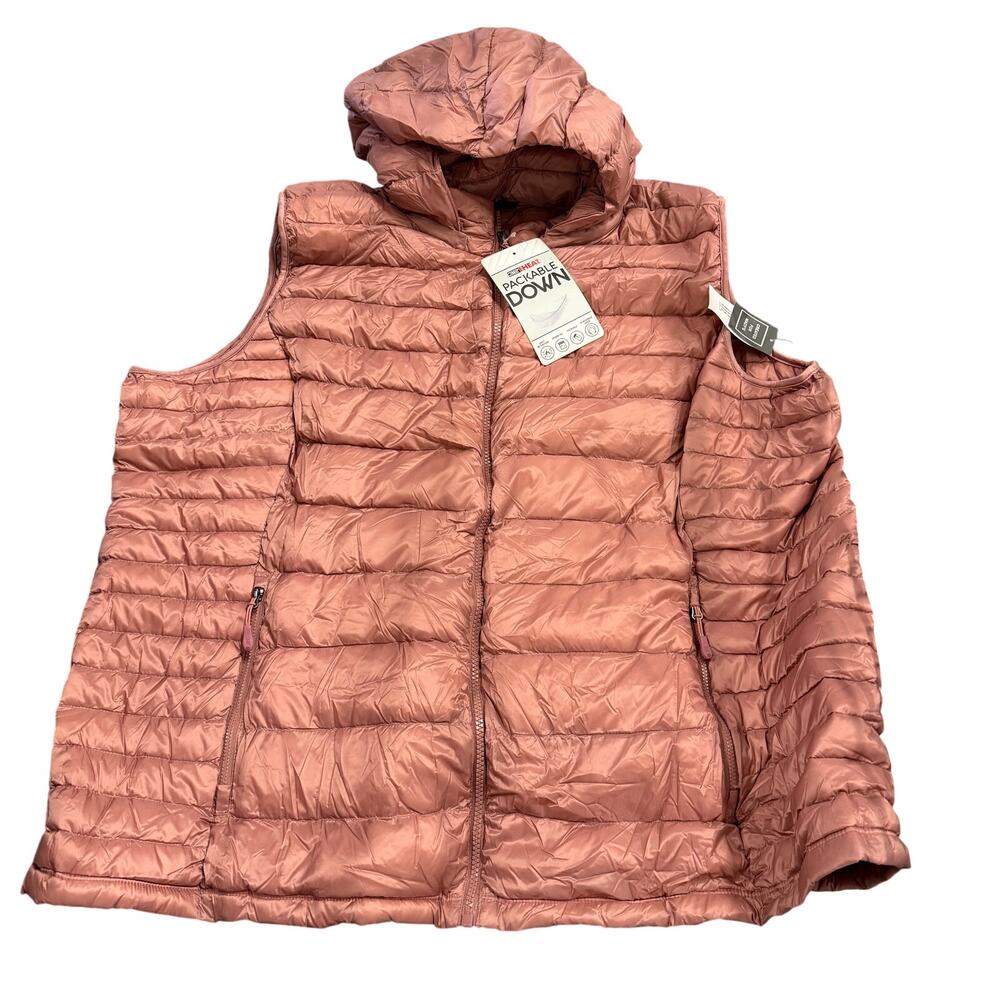 NWT 32 Degrees Heat Puffer Removable Hooded Vest Sz 3X